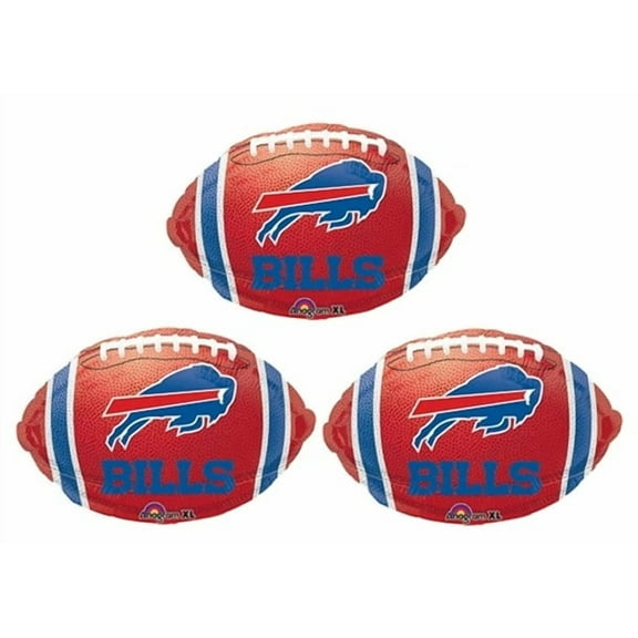 Buffalo Bills 3 Piece Set 18" Football Junior Shape Foil Balloon