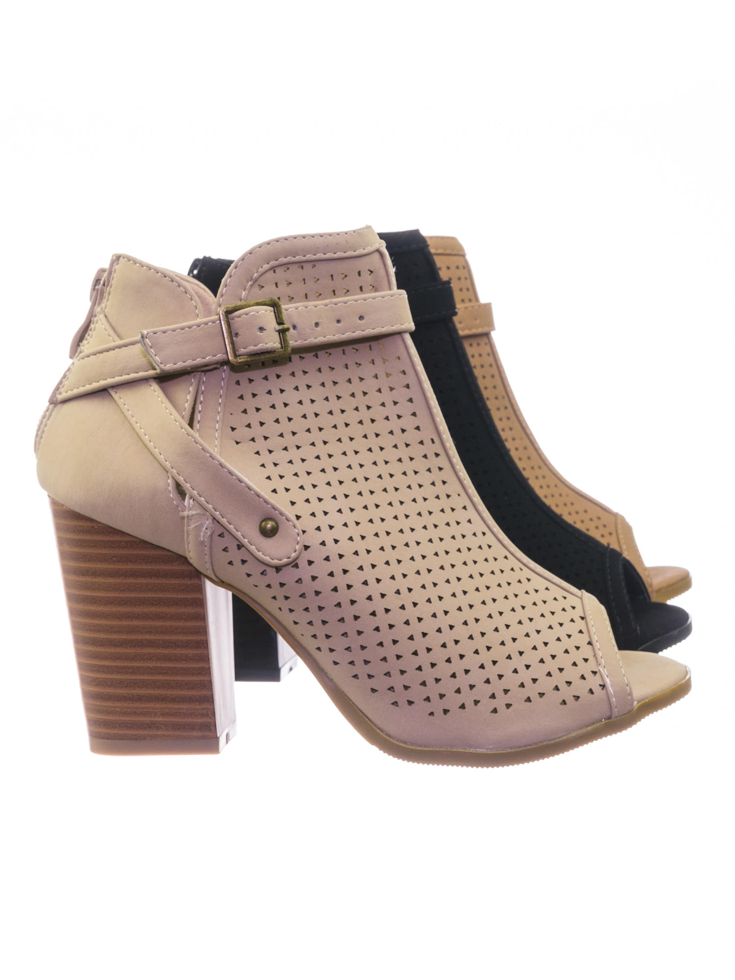 top moda classic low ankle heel bootie