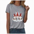 thumbnail image 2 of Towmus Christmas Shirts for Women Casual Graphic Crew Neck Tee Shirt Fall Tops Short Sleeve Clothes, 2 of 5
