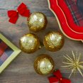 thumbnail image 3 of Northlight 4ct Gold Sequin Shiny Christmas Ball Ornaments 2.75" (70mm), 3 of 3