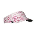 thumbnail image 2 of Gaeub Breast Cancer Pink Ribbons Awareness (2) Sun Visor Hats with Empty Top and Adjustable, UV Protection for Golf Tennis Cycling Running, 2 of 8