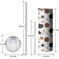 thumbnail image 5 of 20oz Halloween Pumpkin Star Pattern Skinny Tumblers Stainless Steel Tumbler with Lid and Straw,Vacuum Insulated Double Wall Travel Tumbler Cups with Cleaning Brush for Coffee,Tea, 5 of 6