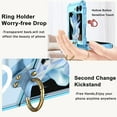 thumbnail image 5 of Compatible Samsung Galaxy Z Flip 5 Case Heavy Duty,Support Wireless Charging,Shockproof Silicone Protective Cover Case for Galaxy Z Flip 5 Case with Ring,Samsung Z Flip 5 Phone Case (Clear Blue), 5 of 14