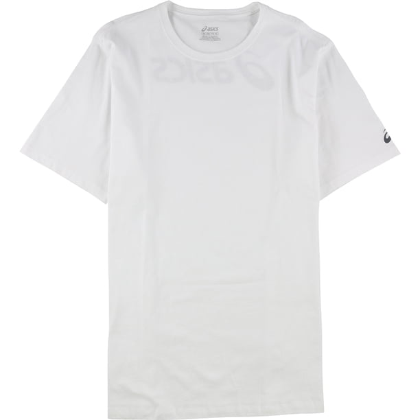 Camiseta básica con logo de ASICS para hombre, blanca, extragrande