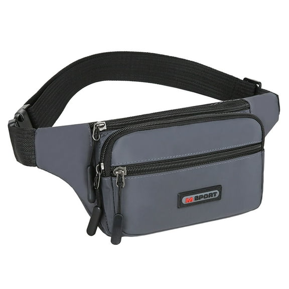 Outdoor sports large-capacity cash register bag women's wear-resistant thickened waist bag - gray