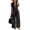 Black, variant on Jumpsuits for Women Collared Zip Up Short Sleeve Vacation Summer Rompers Drawstring Waisted Wide Leg Vintage Casual Jumpsuits Royal Blue M