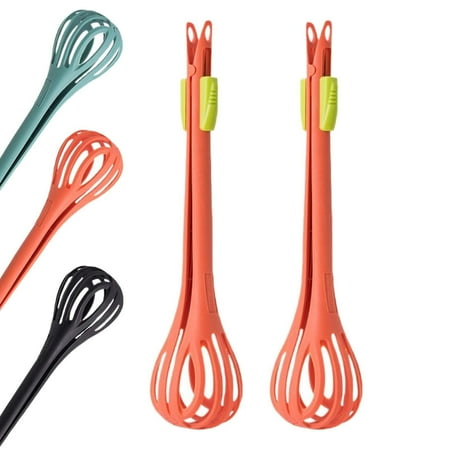 

2-in-1 Multifunctional Egg Beater & Food Clip Handheld Egg Whisk Blender for Mixing Beating and Blending Ideal for Baking and Cooking
