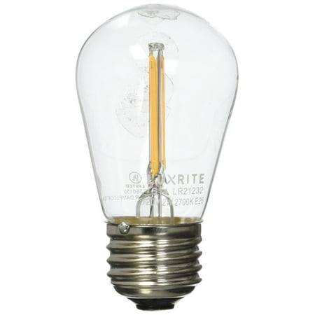 24 Degree Beam Spread - Luxrite LR21232 LED Filament S14 Light Bulb, 1.5-Watt Equivalent To 20w Incandescent S14 Bulb, Warm White 150 Lumens 2700K, 260 Beam spread degree, 15,000 Hour Life, E26 Base, 1-Pack