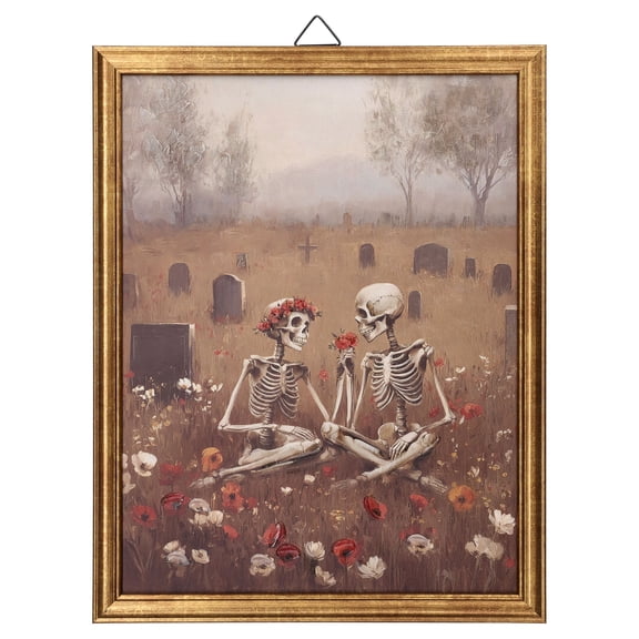 Skeleton Couple Framed Wall Art, Multicolor, 11" x 14", Halloween by Way To Celebrate