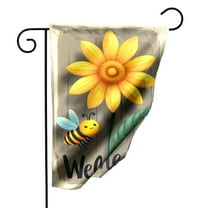 Sunny Bee Garden Flag Double Sided Outdoor Decorative Polyester Flag with Vibrant Sunflower and Bee Design for Yard Patio Home Decor 12.5 x 18 Inch#27851