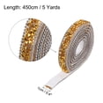 thumbnail image 2 of Unique Bargains 5 Pcs Resin Rhinestones Trim 5 Yards Self Adhesive Gold Diamond Ribbons Rhinestone Strips Tape, 2 of 7
