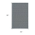 thumbnail image 6 of 5' X 8' Gray And Blue Wool Hand Woven Stain Resistant Area Rug, 6 of 7
