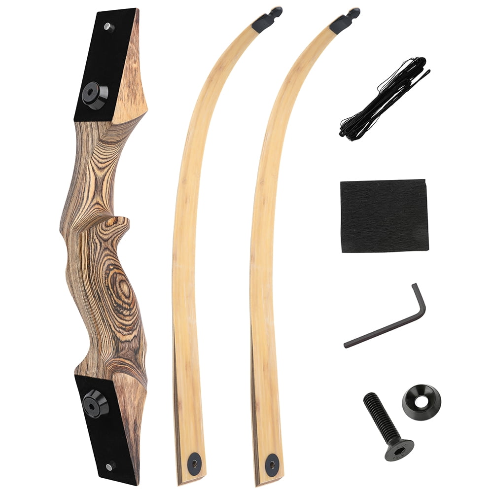 SHARROW 60" Takedown Recurve Bow Carbon Arrow Set 20-60lbs Limb Bamboo Core Archery Hunting US STOCK