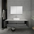 thumbnail image 7 of Fresca Fvn6160-Vsl Lucera 60" Wall Mounted Single Basin Vanity Set - Grey, 7 of 7