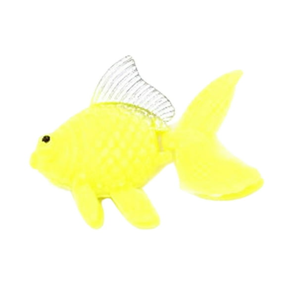 HEVIRGO Funny Artificial Plastic Swim Fish Aquarium Tank Decoration Ornament Landscape Yellow Plastic