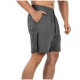 thumbnail image 5 of ITSAME Men's Athletic Shorts, Quick Drying Loose Fit Drawstring Breathable Gym Sports Shorts Dark Gray L, 5 of 5