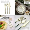 thumbnail image 4 of Efavormart 24 Pack | Silver Glittered European Plastic Utensil Set With Roman Column Handle, Disposable Fork, Spoon And Knife Silverware, 4 of 5