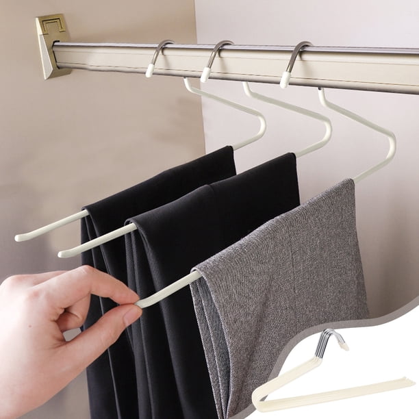 CaiYueKe 5 Pcs Heavy Duty Z-Shaped Pants Hangers, Space Saving Closet Organizer, Iron Clothes Rack for Storage, Sturdy Garment Hanger for Trousers and Jeans