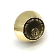 Vault Locks 2 Keyed Alike Single Cylinder Deadbolts, Polished Brass Finish