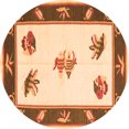 thumbnail image 1 of Ahgly Company Indoor Round Southwestern Orange Country Area Rugs, 5' Round, 1 of 1