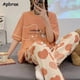 thumbnail image 3 of Pijama de algodón de dibujos animados para mujer, ropa de dormir de manga corta, pantalones largos, moda coreana, ropa de casa con estampado de conejo, verano, nuevo, 3 of 4