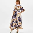 thumbnail image 4 of Dyegold Summer Dresses for Women 2023, Women Plus Size Maxi Dresses Floral Printed Empire Waist V Neck Short Sleeve Summer Casual Flowy Long Dress Boho Maxi Dress, 4 of 5