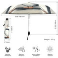 thumbnail image 3 of FORMRS Travel Umbrella Folding Auto Open Close Windproof Rain UV Protection, Cute Puffin, 3 of 8