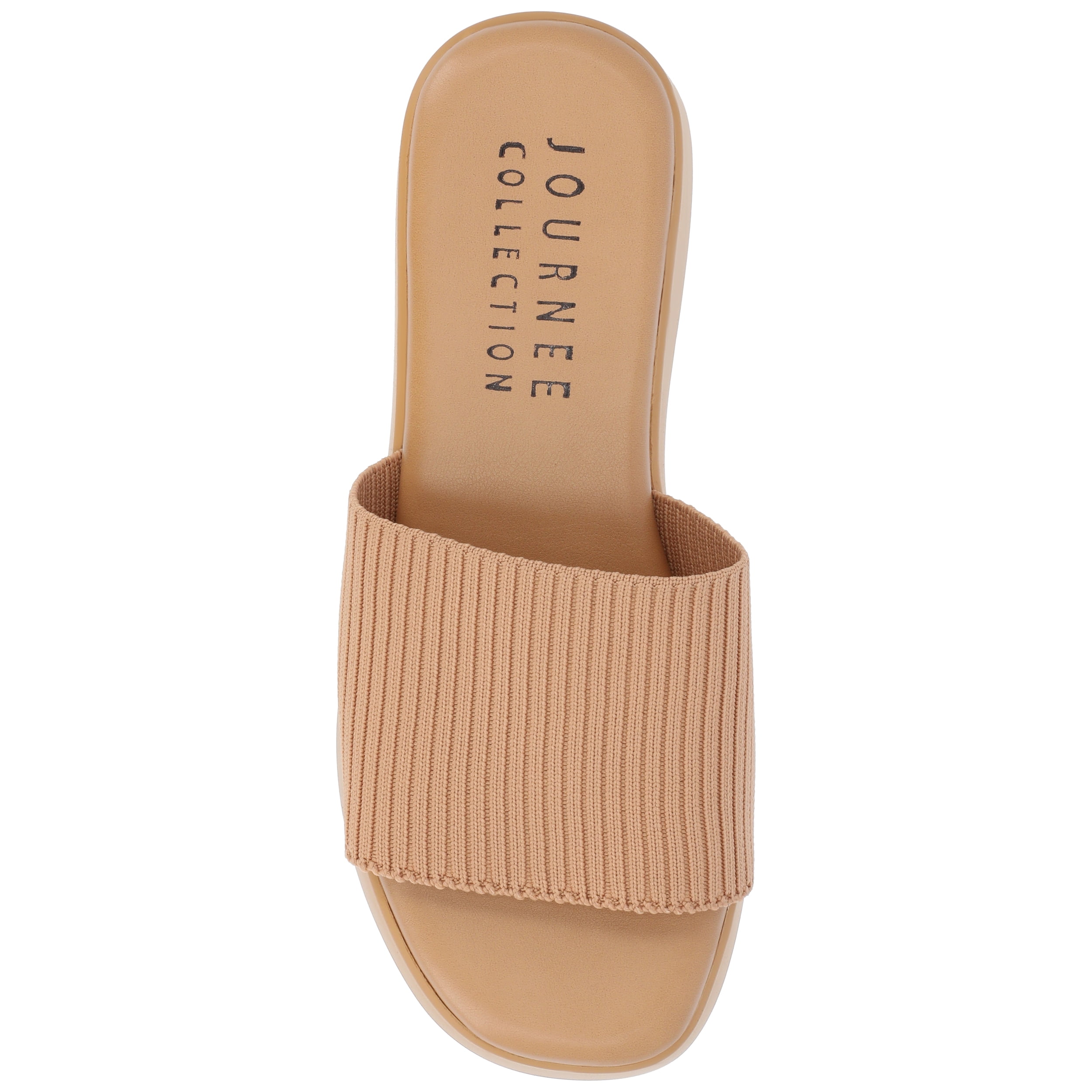 Journee Womens Emani Platform Slip On Sandals