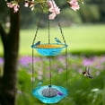 thumbnail image 5 of Solar Cascade Hanging Bird Bath Fountain, Double Layer Outdoor Hummingbird Bath with Feeder, Solar Powered Birdbath Water Kit, Decor for Patio Yard Garden, 5 of 7