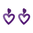 thumbnail image 2 of QIQUWOHUL 13 Color Heart Shaped Earrings Fashionable Acrylic Hollow Earrings Ear Accessories For Women, 2 of 9
