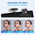 thumbnail image 3 of 2K Webcam with Lights, HD Webcam for PC, 2K@60FPS Web cam with Microphone, 65° FOV, Autofocus, Noise Cancellation, Privacy Cover, Web Camera for Computer/Laptop, USB Streaming Computer Camera, 3 of 9