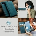 thumbnail image 6 of Allytechgroup Google Pixel 8A Wallet Case, Premium PU Leather Retro Flip Cover RFID Blocking Shockproof Kickstand Phone Case for Google Pixel 8A, Blue, 6 of 11
