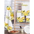 thumbnail image 2 of Yellow Lemons Kitchen Dish Towels for Drying Dishes Set of 3, Summer Fruits Leaves Pastoral Botanical Waffle Weave Microfiber Hand Tea Bathroom Towels Quick Dry & Absorbent Towel 15.7x23.6, 2 of 7