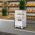 thumbnail image 2 of Huisuilinss Commercial Refrigerator, 2.1 Cu.Ft Fridge Display Case with Led Lighting, Air-Cooling, Rear Sliding Door, 3-Tier Countertop/Floor Refrigerator for Bakery,Restaurant, 2 of 7