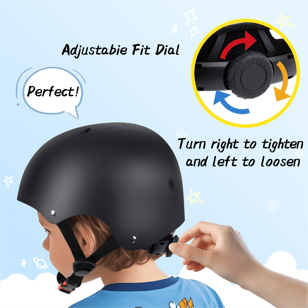 BOSONER Kids/Youth Helmets Knee Pad Elbow Pads Protective Gear Set for Roller Skates Cycling BMX Bike Skateboard Inline Rollerblading, Skating Skatings Scooter Riding Sports