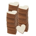 thumbnail image 1 of 50 piezas de corazón de madera sin terminar 1" x 1" x 0.1" rebanadas de madera natural recortes azulejos para manualidades DIY, 1 of 5