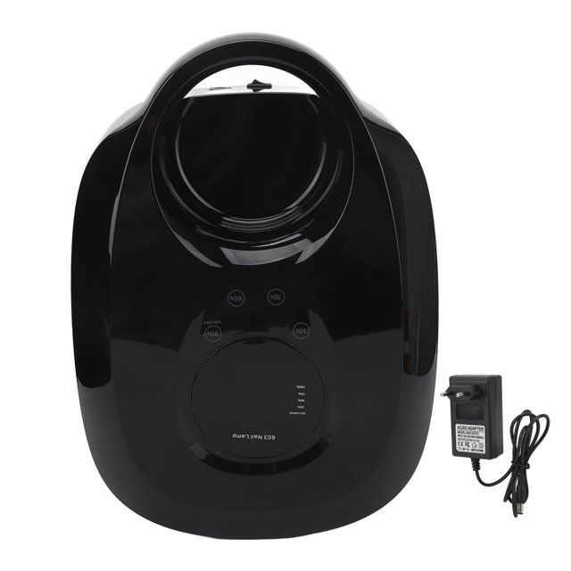 Lámpara de Uñas de Gel UV de Secado Rápido 51 Chips de Lámpara 4 Temporizadores Pantalla LED Recargable Luz de Arte de Uñas 102W Negro 100‑240V Enchufe UE