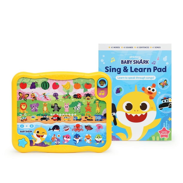 Baby Shark Sing & Learn Pad with Lyrics Booklet, Baby Shark Toys, Interactive Learning Toys For