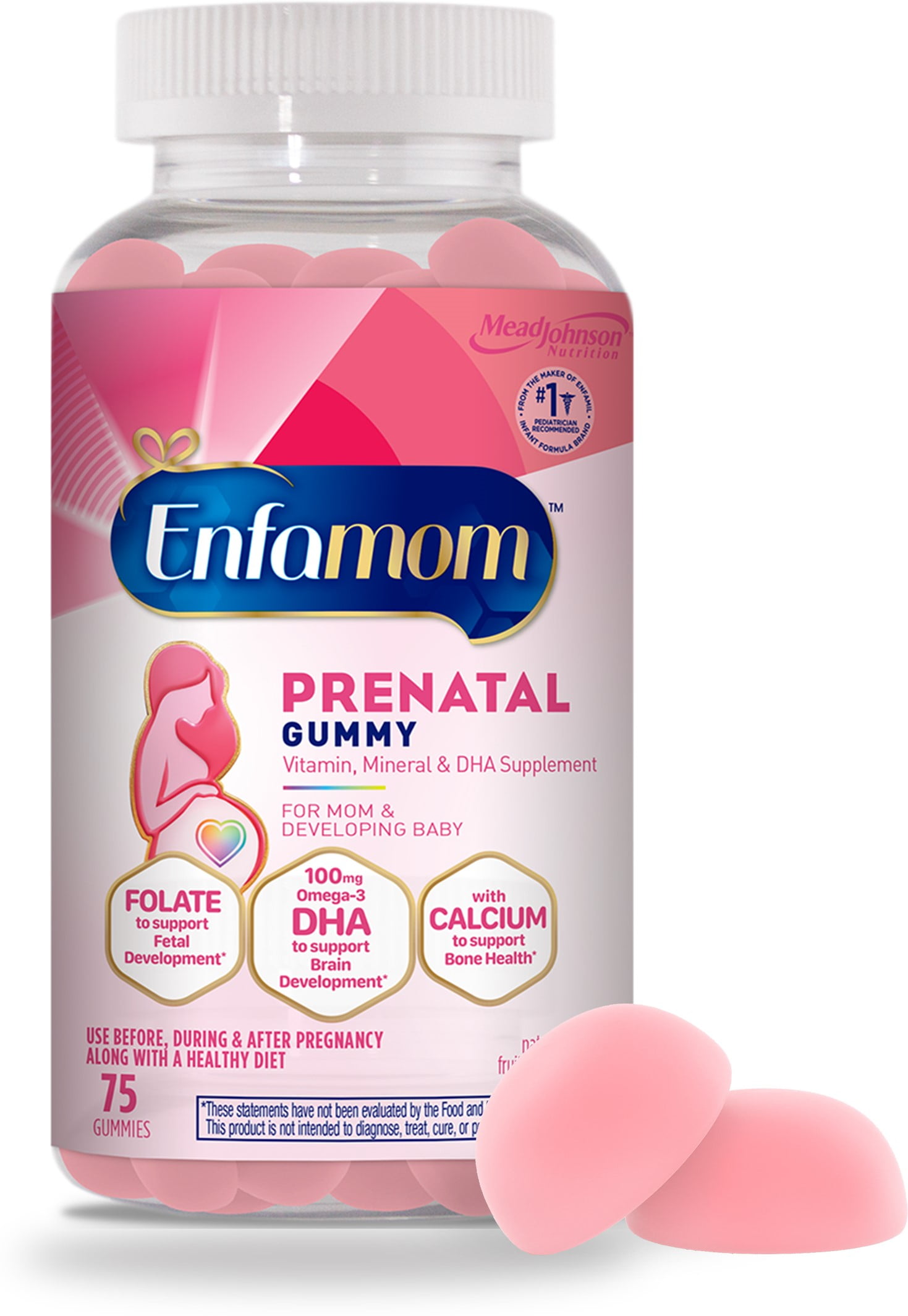 Enfamom Prenatal Gummy Vitamins, Omega3 DHA + Folate + Calcium