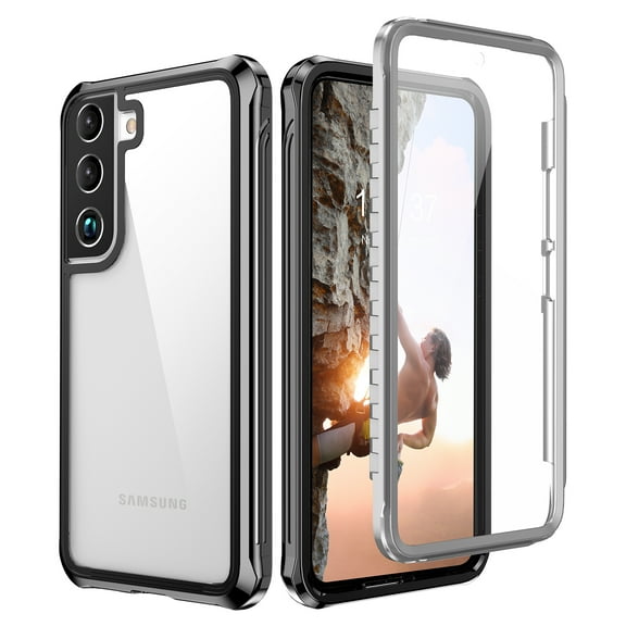 Dteck Case for Samsung Galaxy S22,Full Body Shockproof Dual Layer High Impact Protective Anti-Scratch Rubber Hard PC with Built in Screen Protector Cover Case for Galaxy S22 5G