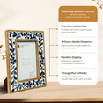thumbnail image 2 of Handicraft Home Alhambra 4x6 Boho Bone & Resin Inlay Picture Frames with Aesthetic Boho design for Office, Study Table & Wall Mounting- Love Frame for Birthday & Housewarming Gift, 2 of 7
