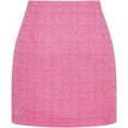 thumbnail image 2 of Womens Wool Plaid Mini Skirt Fall Winter High Waisted Bodycon Pencil Skirt, 2 of 6