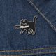 thumbnail image 3 of Broche con forma de bonito gato negro con dibujos animados de gato con cuchillo de aleación, 3 of 4