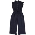 thumbnail image 1 of Rebecca Taylor Womens Silk Jumpsuit, Blue, 0, 1 of 2