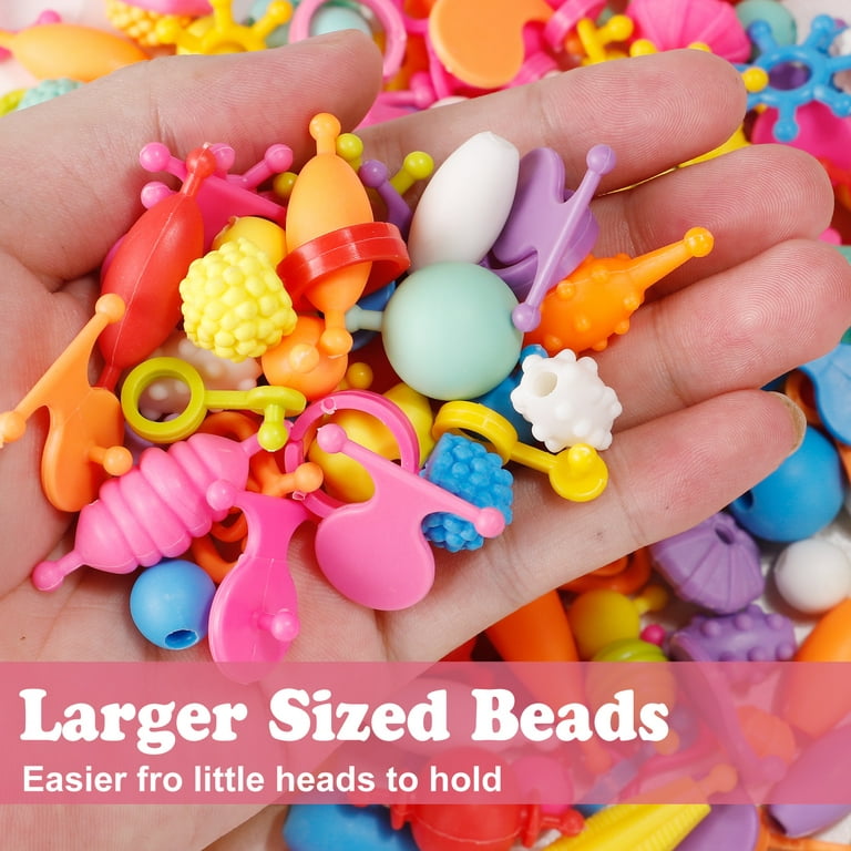 BigOtters Snap Pop Beads for Girls, Kids Jewelry Making Kit Pop-Bead Art and Craft Kit DIY Necklace Hairband Bracelet Ring