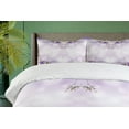 thumbnail image 4 of Ambesonne Floral Duvet Cover Set, Spring Flower Bloom, King, Lilac Purple Green, 4 of 6