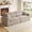 Brown white, variant on Woven Chenille Striped Compression Sofa, Straight Row Compact Couch with High-Density Sponge, No-Assembly Required Space-Saving Sofa for Living Room, Apartment, Office(White & Sage)