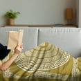 thumbnail image 3 of Greek Key Soft Flannel Fleece Blanket, Frieze with Vintage Ornament Meander Pattern from Greece Retro Twist Lines, Cozy Plush for Indoor and Outdoor Use, 50" x 60", Pale Amber White, by Ambesonne, 3 of 5