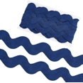 thumbnail image 1 of 10 Yard 1.58 Inch Jumbo RIC Rac Trim Rick Rack Wave Bending Fringe Lace Trimming Ribbon Large Sewing Woven Fabric for Crafts Wrapping Wedding Cloth(Prussian Blue), 1 of 9