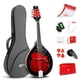 thumbnail image 1 of Vangoa Mandolina Instrumento Musical Un Estilo Acústico Mandolina Eléctrica, 8 Cuerdas Mandolina De Caoba Para Principiantes Adultos Adolescentes, Rojo Cereza, 1 of 5